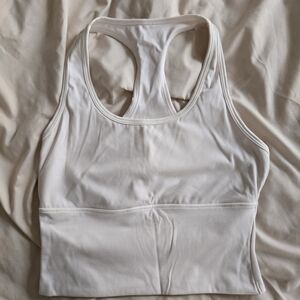Halara White Back Cutout Tank